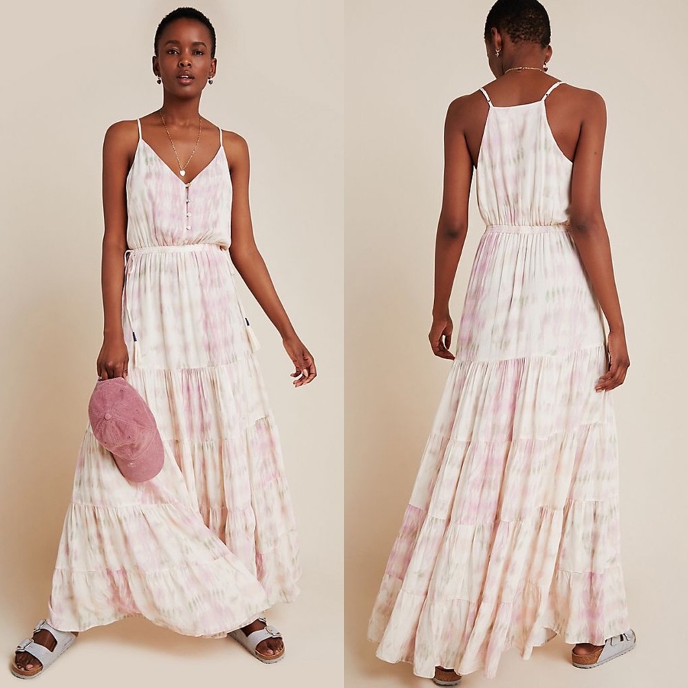 NWT Anthropologie Annie Tiered Maxi Dress